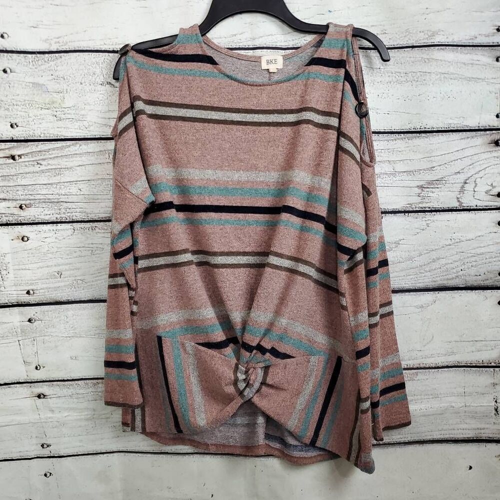 BKE SMALL Brown Stripe Sweater